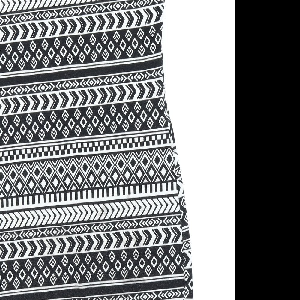FOREVER 21 Womens Black Fair Isle Bodycon Size M