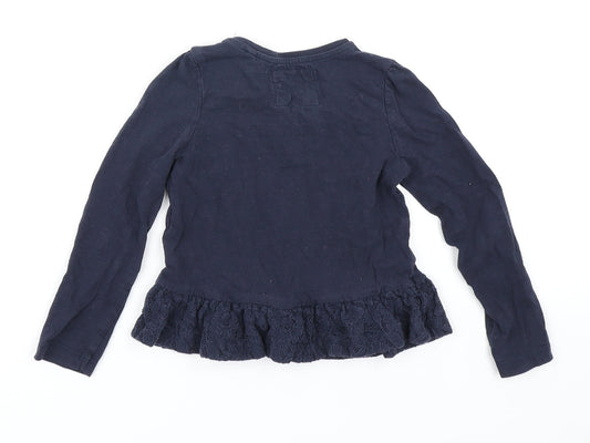 TU Girls Blue Basic T-Shirt Size 2-3 Years - Peplum