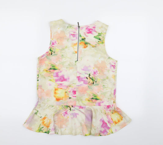 H&M Womens Multicoloured Geometric Basic Tank Size 8