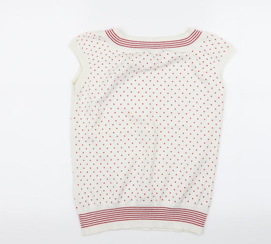 M&S Womens Multicoloured Polka Dot Pullover Jumper Size 14