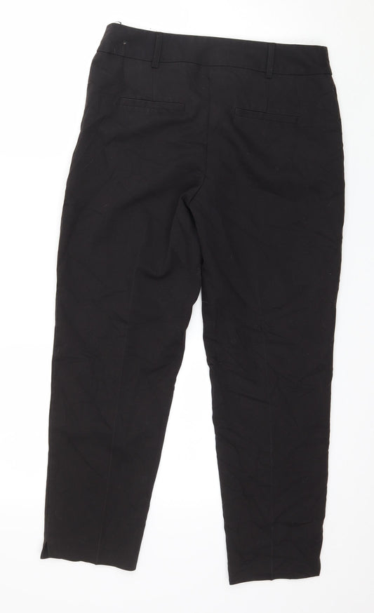Preworn Womens Black Trousers Size 8 L26 in