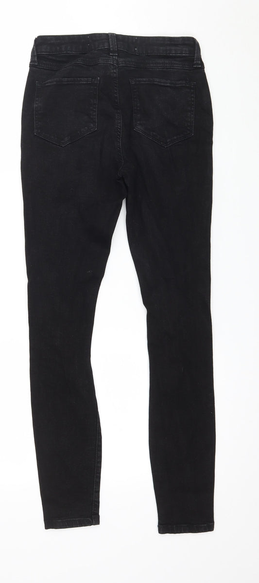 Denim & Co. Womens Black Denim Skinny Jeans Size 8 L28 in