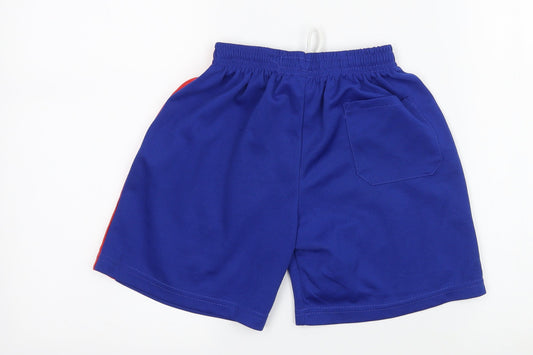 Preworn Boys Blue Jersey Sweat Shorts Size 4 Years - Barcelona Sport