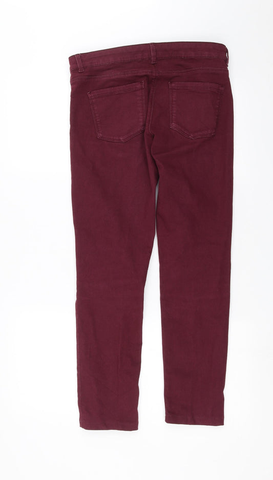 Oasis Womens Purple Denim Skinny Jeans Size 12 L27 in