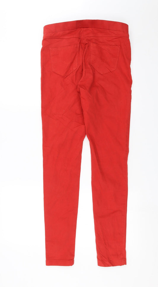 TU Womens Red Denim Jegging Jeans Size 10 L30 in