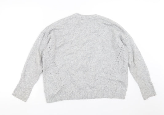 Topshop Womens Grey Knit Pullover Jumper Size 8
