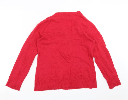 Lakeland Womens Red Knit Pullover Jumper Size 12