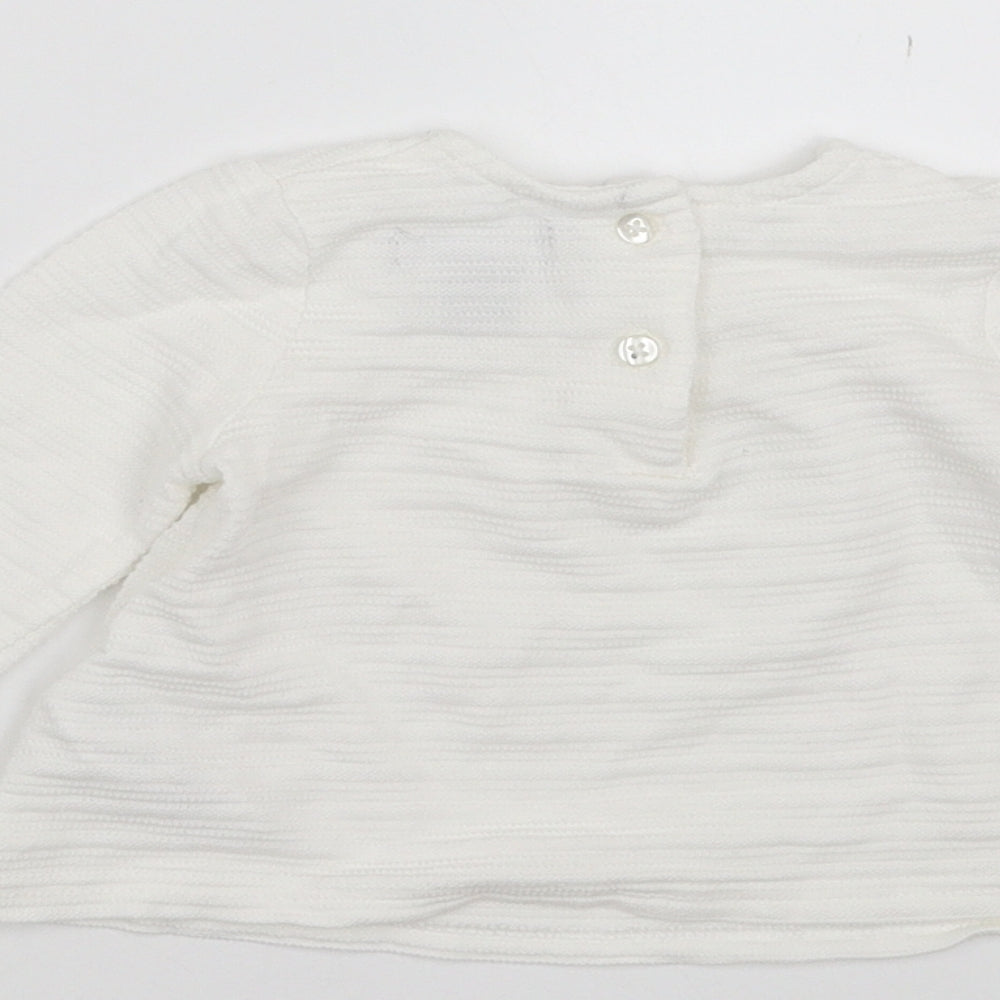 Primark Girls White Basic T-Shirt Size 6-9 Months
