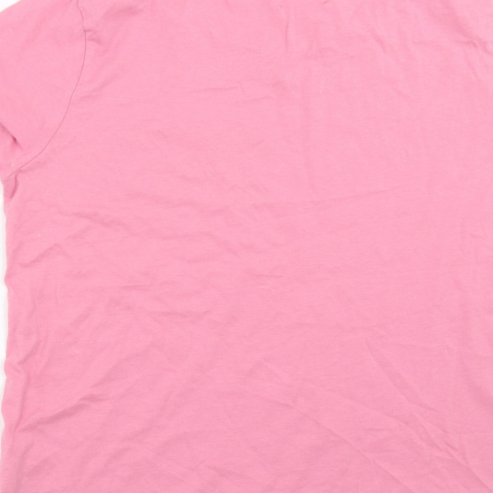 NEXT Womens Pink Solid Top Pyjama Top Size L