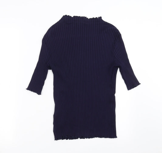 Warehouse Womens Blue Basic T-Shirt Size 16