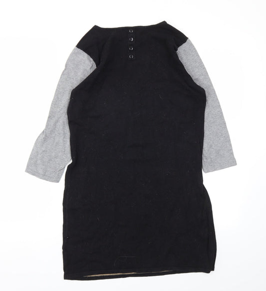 NEXT Womens Black Houndstooth A-Line Size 10