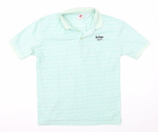 Additional front view of Lee Cooper men’s green polo, size M