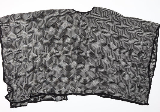 KENSIE Womens Black Houndstooth Cardigan Jumper One Size