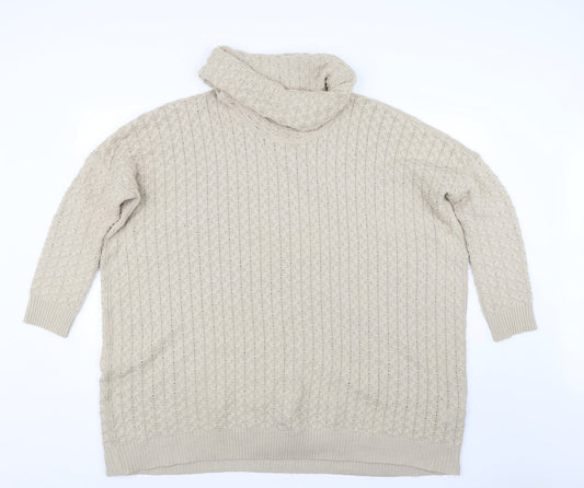 H&M Womens Brown Knit Pullover Jumper Size S