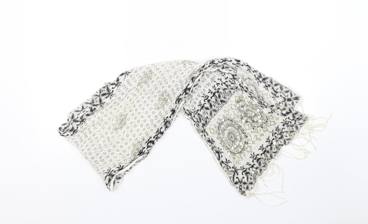 Matalan Womens White Floral Scarf