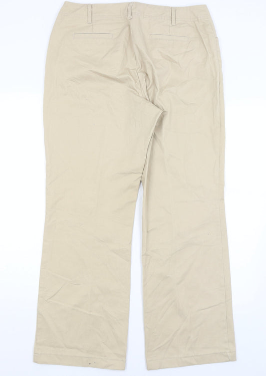 Lands End Womens Beige Trousers Size 10 L28 in