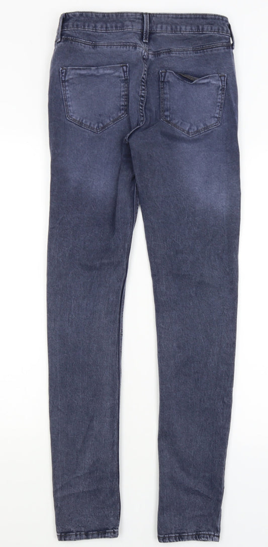 Topshop Womens Blue Skinny Jeans Size 28 in L30 in