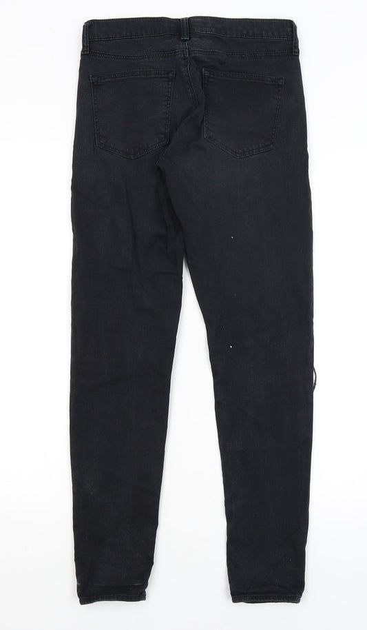 Topshop Womens Black Skinny Jeans Size 28 in L28 in