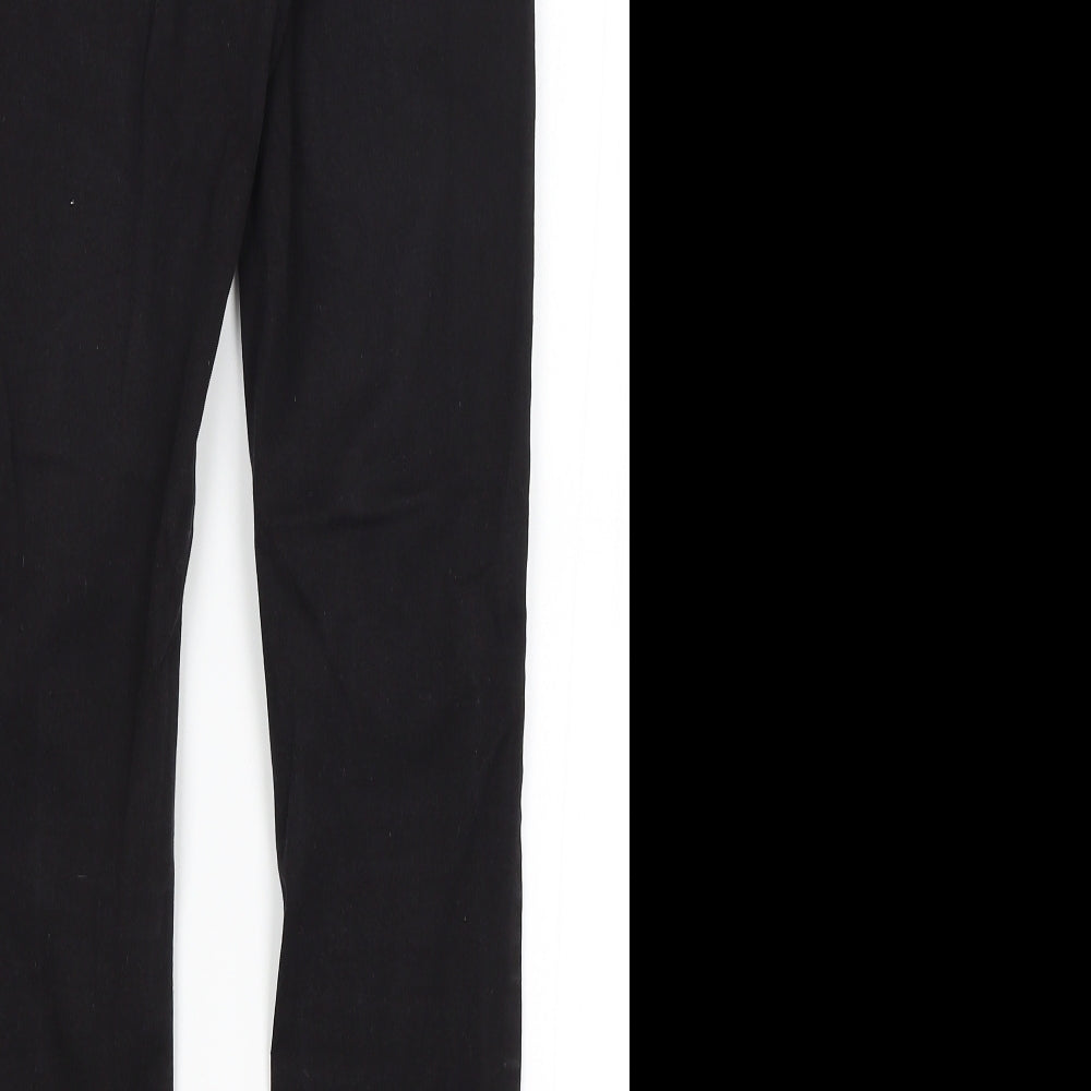 Brand and care label for Denim Co women’s black skinny jeans, size UK 10, 26-inch leg