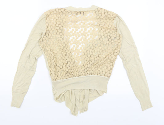 Mixumi Womens Gold Wrap Jumper Size M