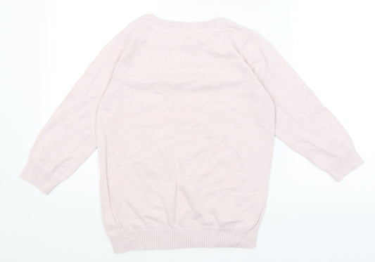Authentic Womens Pink Pullover Jumper Size 10 - Butterflies