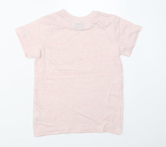 NEXT Girls Pink Basic T-Shirt Size 7 Years