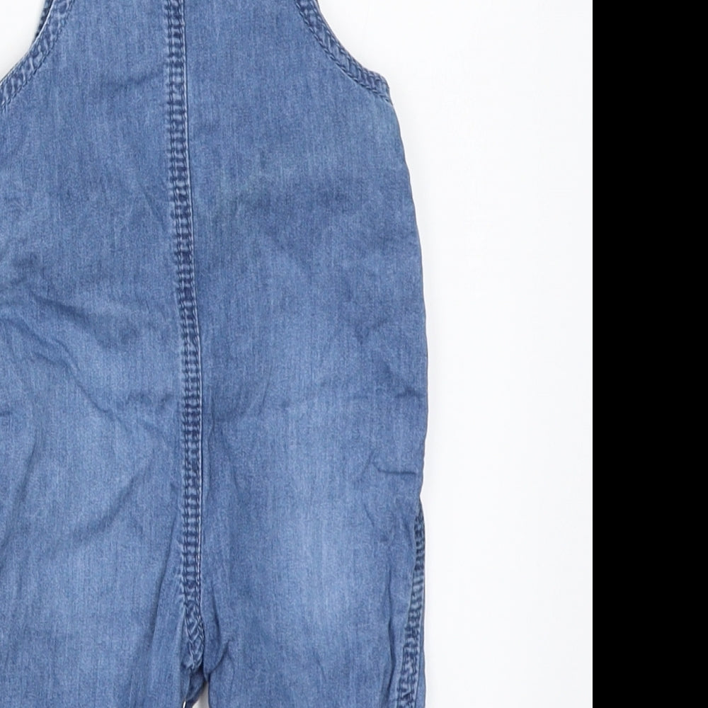 George Boys Blue Denim Dungaree One-Piece Size 3-6 Months