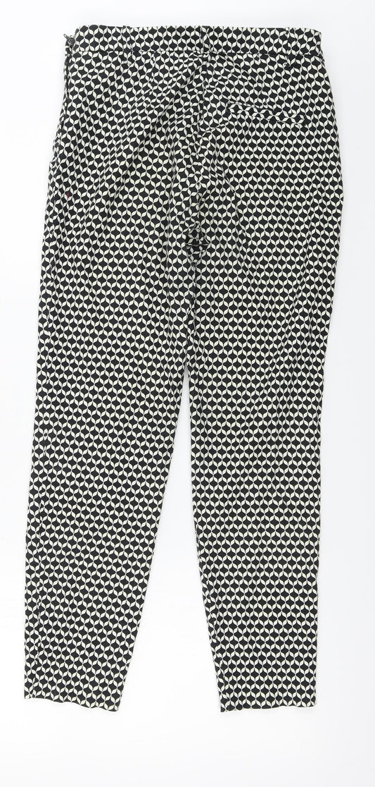 H&M Womens White Trousers Size 4 L25 in