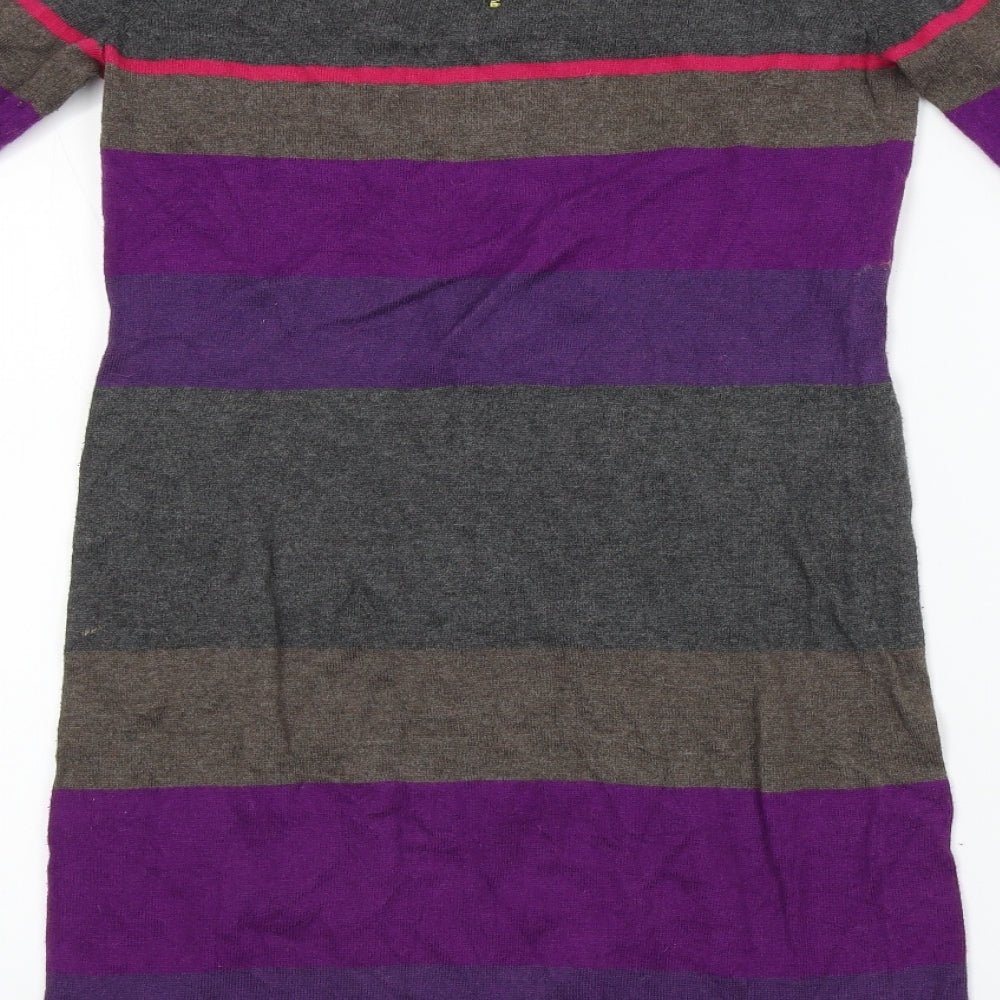 Gap Womens Purple Striped A-Line Size S