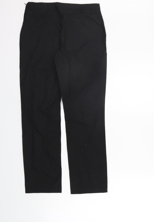 George Girls Black Ikat Chino Trousers Size 12-13 Years