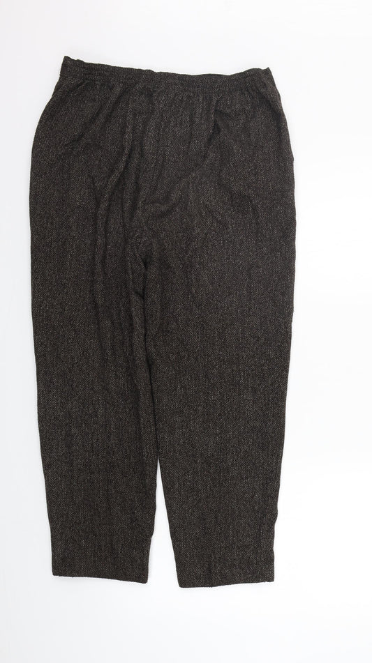 Preworn Womens Brown Sweatpants Trousers Size 18 L24 in - Elastic Waist Band