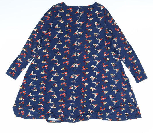 Preworn Womens Blue Fit & Flare Size M - Rudolph