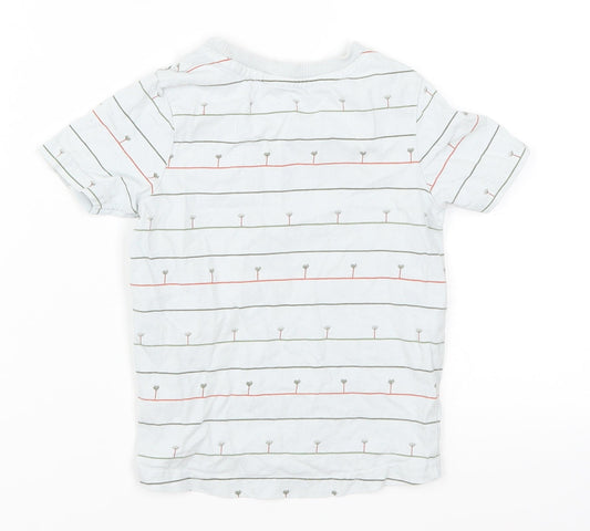 George Boys Blue Striped Basic T-Shirt Size 12-18 Months - Trees