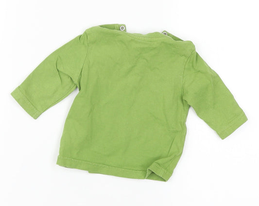 TU Girls Green Basic T-Shirt Size 3-6 Months - Tree Bear