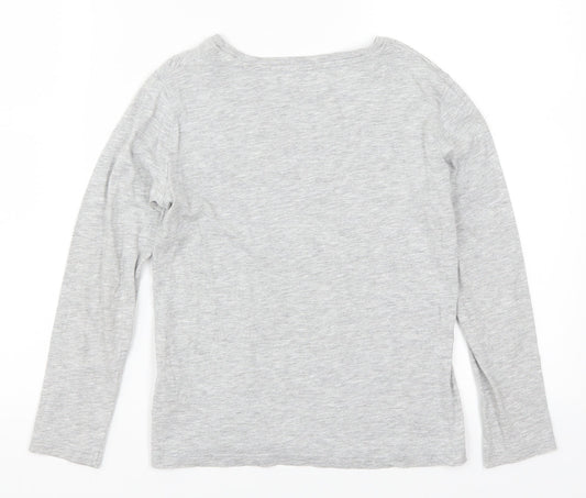 H&M Girls Grey Basic T-Shirt Size 7-8 Years
