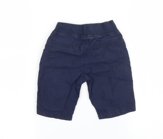 JAKO-O Boys Blue Ramie Cargo Trousers Size 12-18 Months