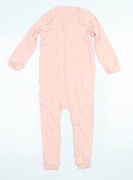 Lupliu Girls Pink Jersey Babygrow One-Piece Size 18 Months - Sweet Flower