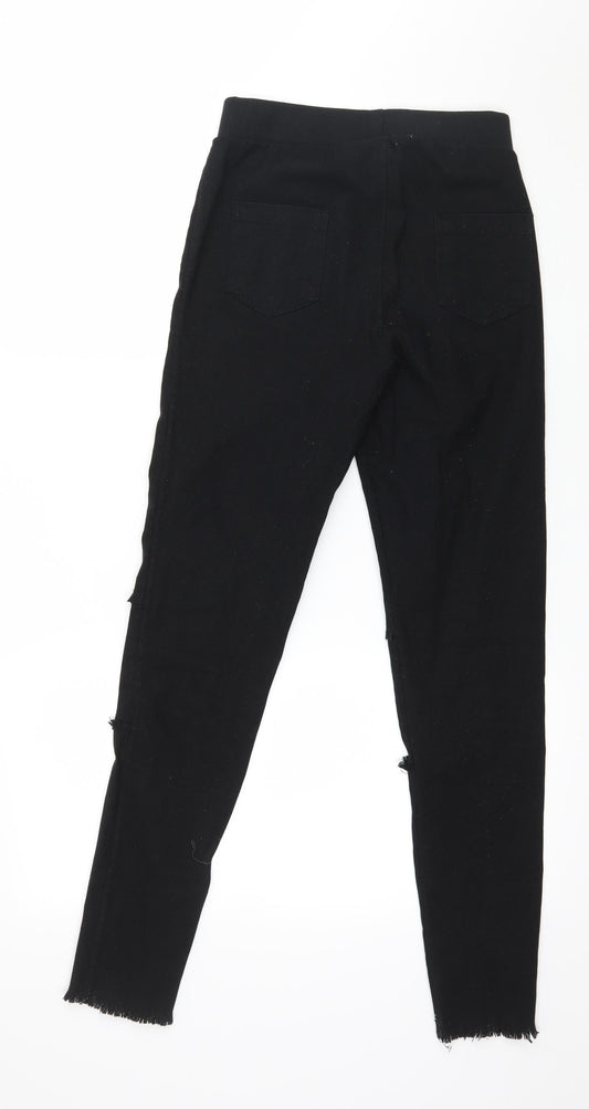 Preworn Womens Black Denim Skinny Jeans Size S L26 in