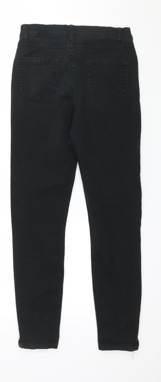 Preworn Womens Black Denim Skinny Jeans Size 26 in L27 in