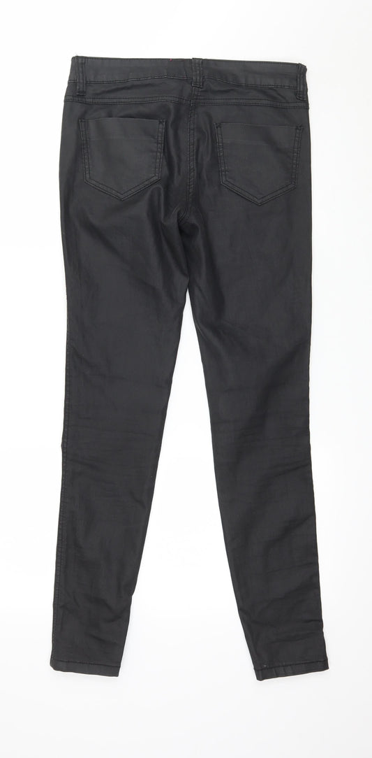 YES YES Womens Black Skinny Jeans Size 8 L29 in - Waxed