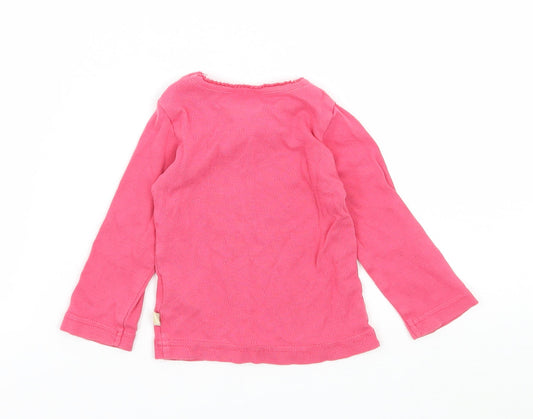 Frugi Girls Pink Jersey Basic T-Shirt Size 3-6 Months