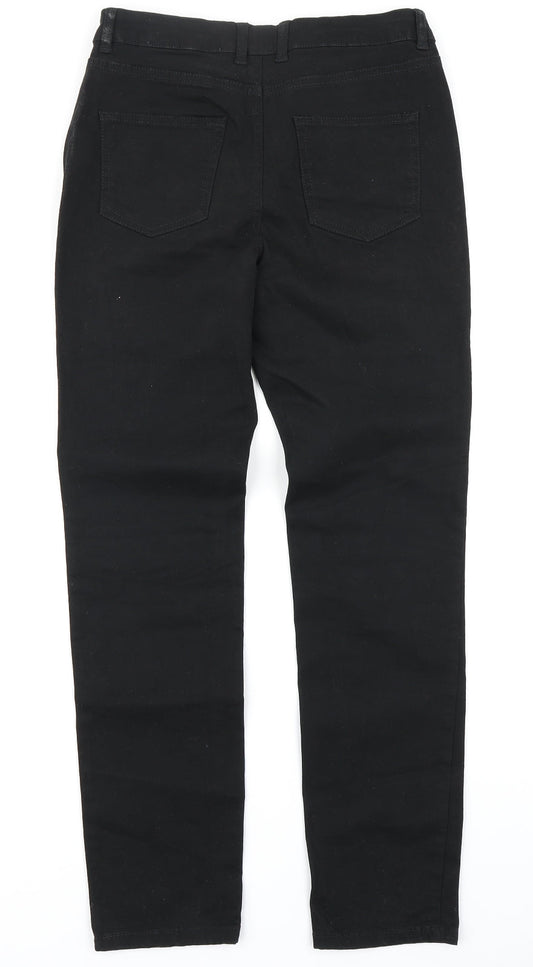 V Womens Black Denim Skinny Jeans Size 10 L28 in
