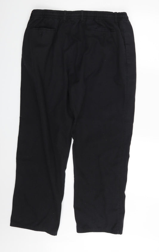 Preworn Mens Black Jogger Trousers Size 42 in L24 in