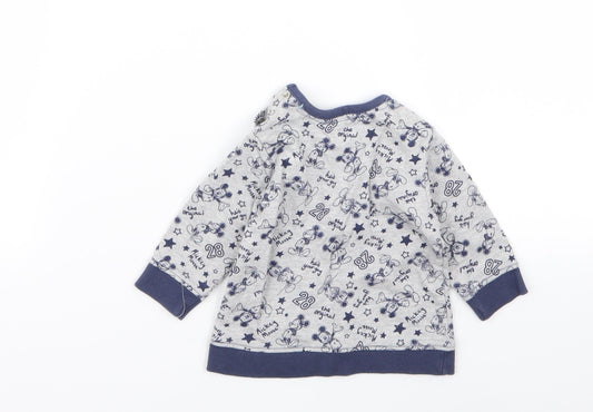 Asda George Boys Multicoloured Geometric Pullover Jumper Size 0-3 Months - disney