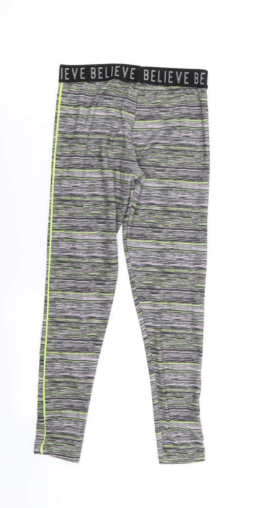 TU Girls Multicoloured Striped Jegging Trousers Size 11 Years - LEGGINGS