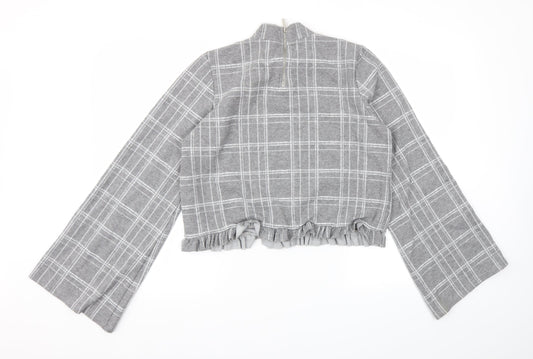 River Island Womens Grey Check Pullover Jumper Size 12