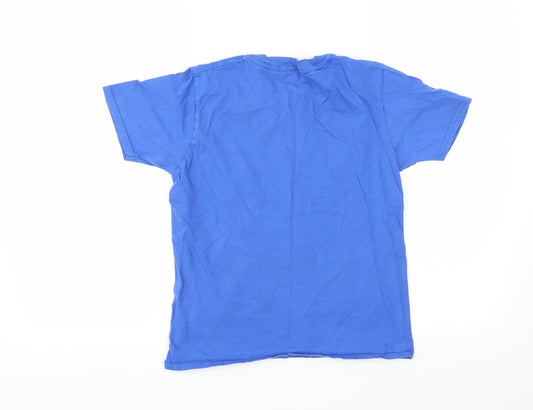 Gildan Girls Blue Basic T-Shirt Size S