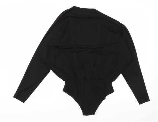Pretty Little Thing Womens Black Bodysuit One-Piece Size 10