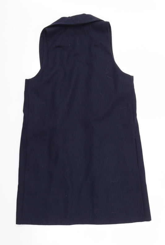 Select Womens Blue Overcoat Coat Size 10