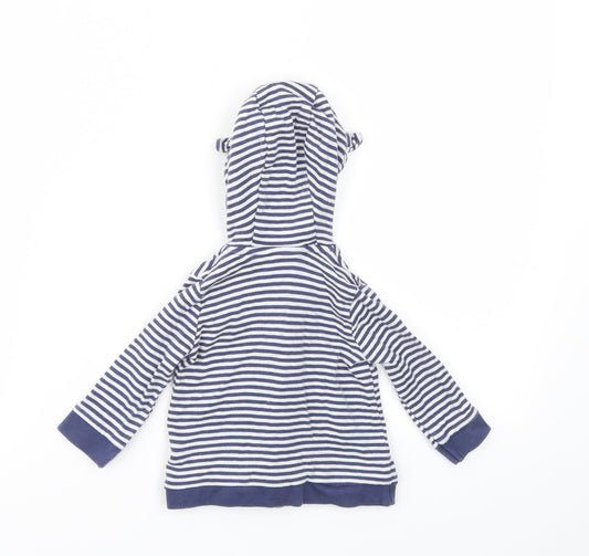 George Boys Blue Striped Basic Jacket Jacket Size 3-6 Months